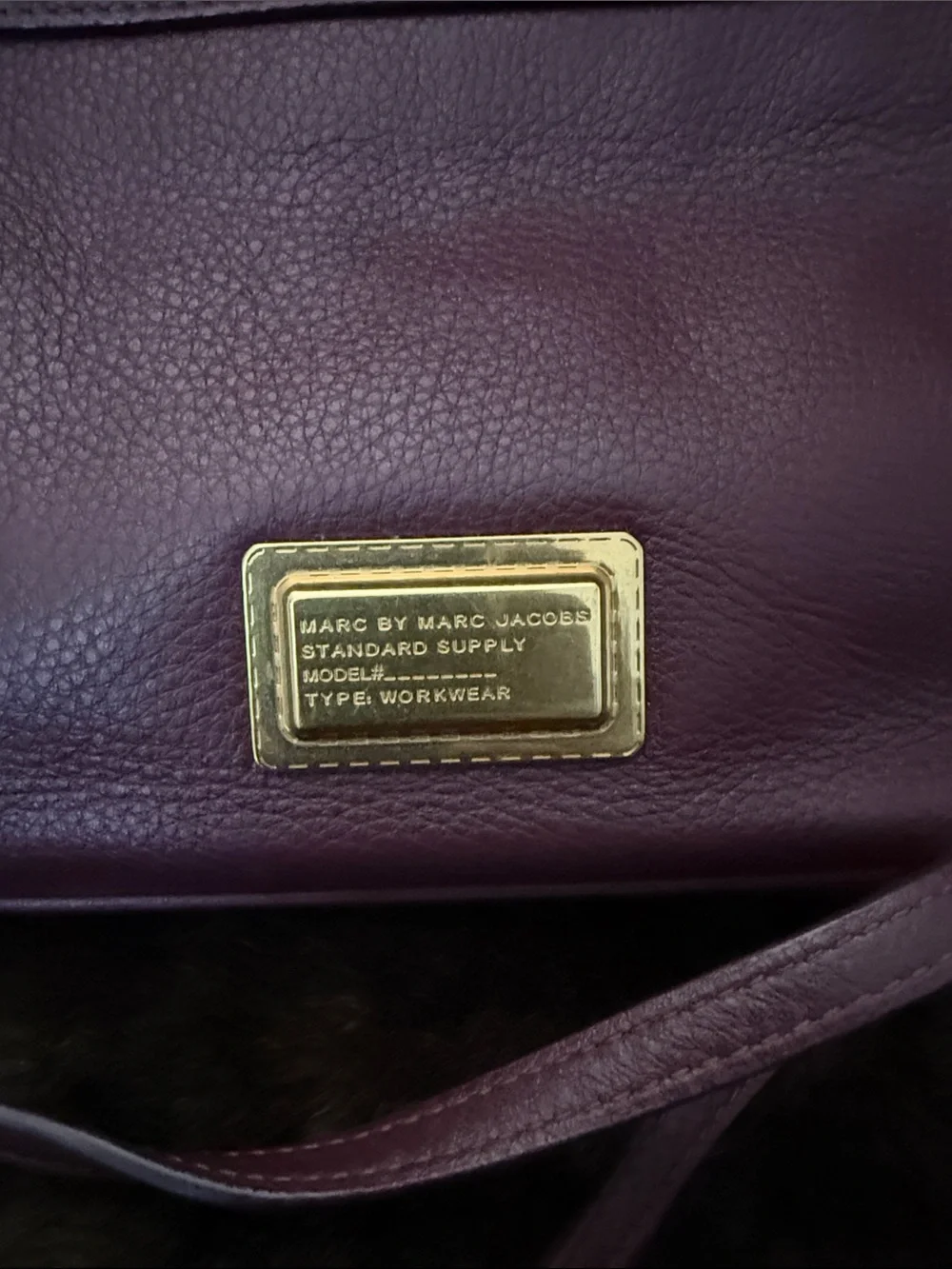 Marc by Marc Jacobs Plum Leather Crossbody Bag